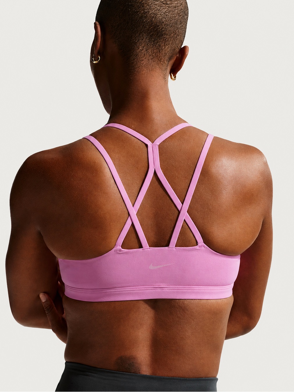 Nike Zenvy Strappy Padded Sports Bra Nwt Size M Women’s Magenta Pink
